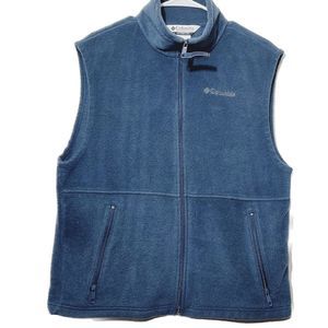 Columbia, mens medium, fleece zip-up vest. Lightweight, logo